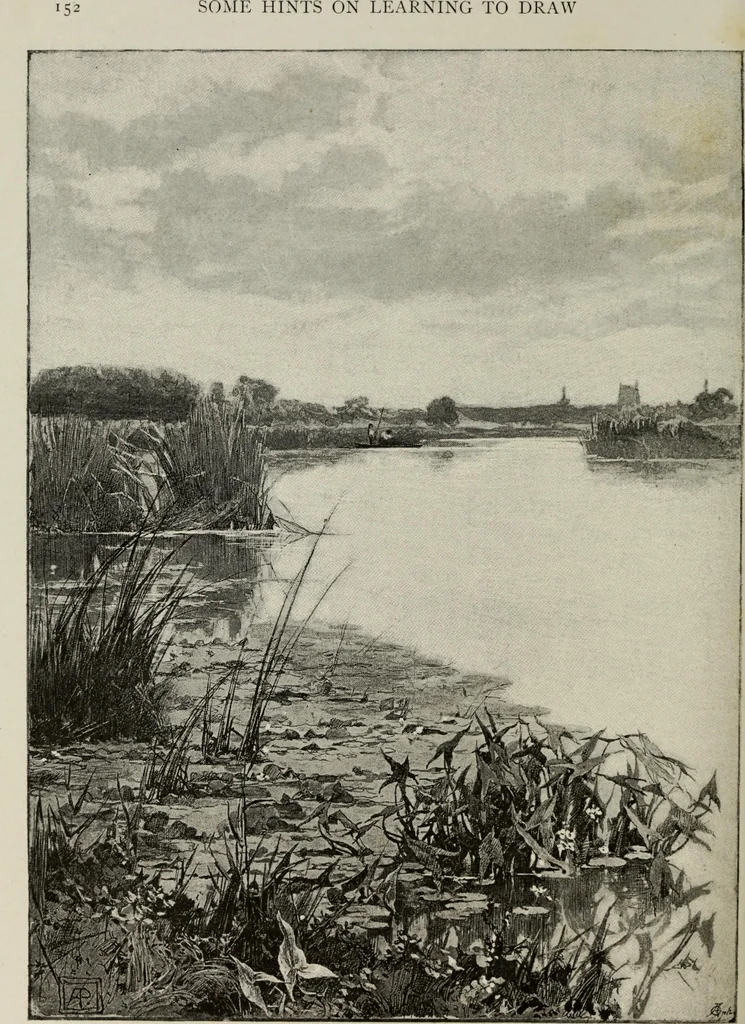 An illustration from Some hints on learning to draw, 1893, leaf 171