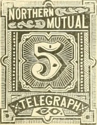An illustration from Some notes on the telegraph companies of the United States; their stamps and franks, 1900, leaf 30