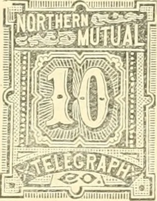 An illustration from Some notes on the telegraph companies of the United States; their stamps and franks, 1900, leaf 30