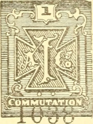 An illustration from Some notes on the telegraph companies of the United States; their stamps and franks, 1900, leaf 35