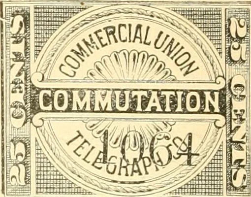 An illustration from Some notes on the telegraph companies of the United States; their stamps and franks, 1900, leaf 37
