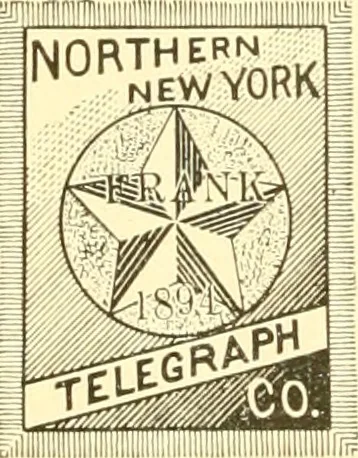 An illustration from Some notes on the telegraph companies of the United States; their stamps and franks, 1900, leaf 37