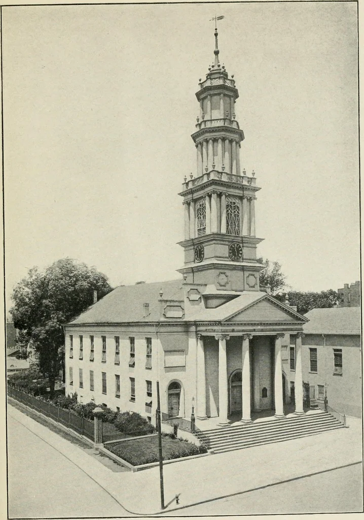 An illustration from Some old time meeting houses of the Connecticut Valley, 1911, leaf 100