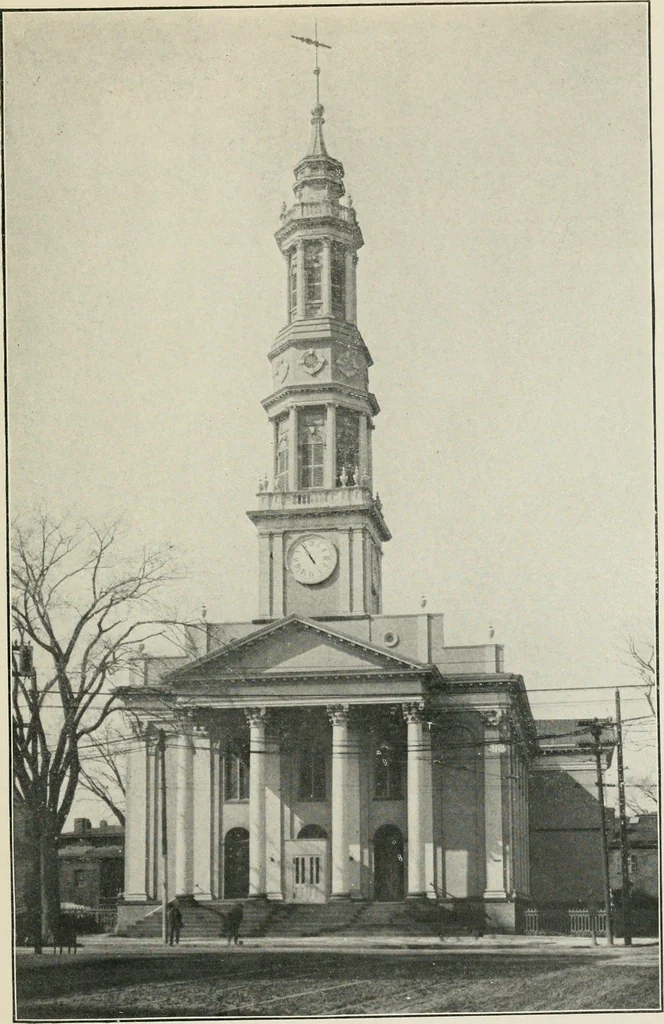An illustration from Some old time meeting houses of the Connecticut Valley, 1911, leaf 110