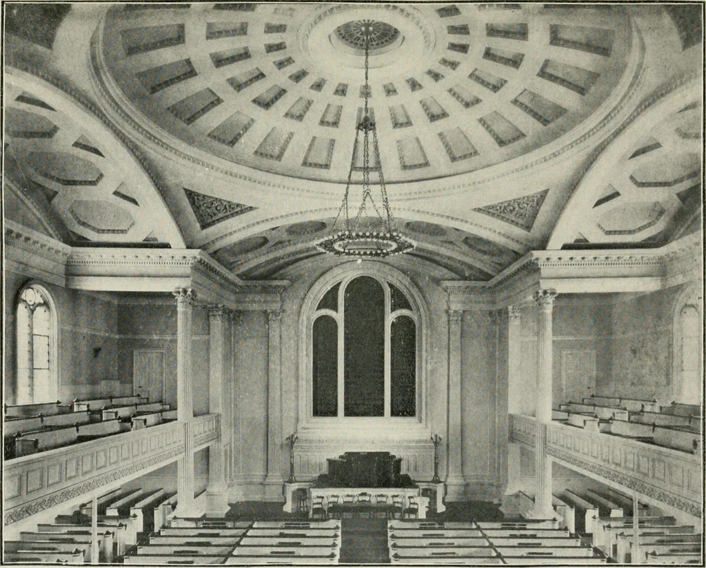 An illustration from Some old time meeting houses of the Connecticut Valley, 1911, leaf 114