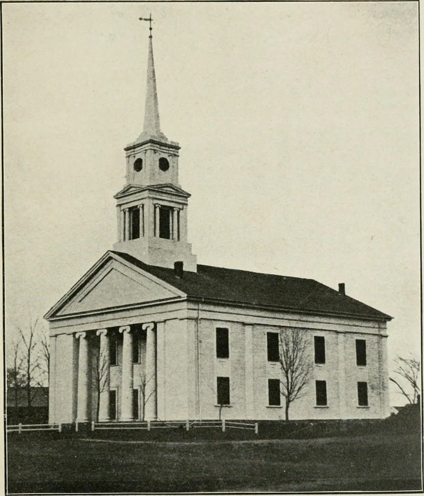 An illustration from Some old time meeting houses of the Connecticut Valley, 1911, leaf 152