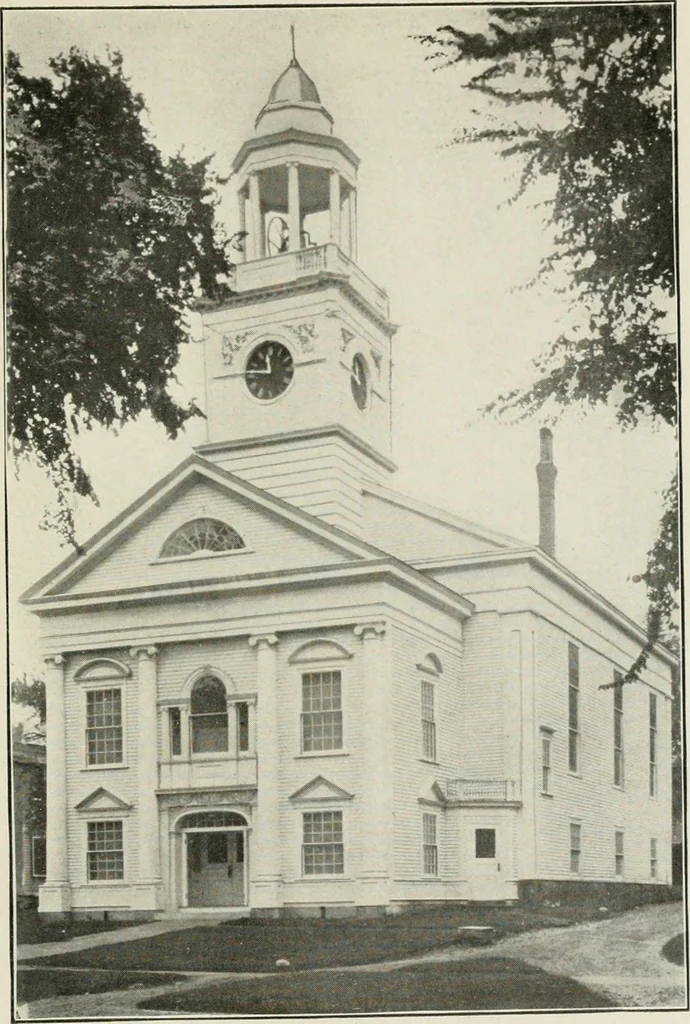 An illustration from Some old time meeting houses of the Connecticut Valley, 1911, leaf 172