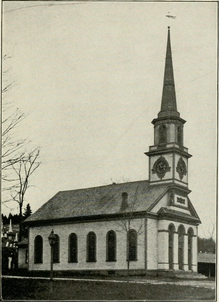An illustration from Some old time meeting houses of the Connecticut Valley, 1911, leaf 178