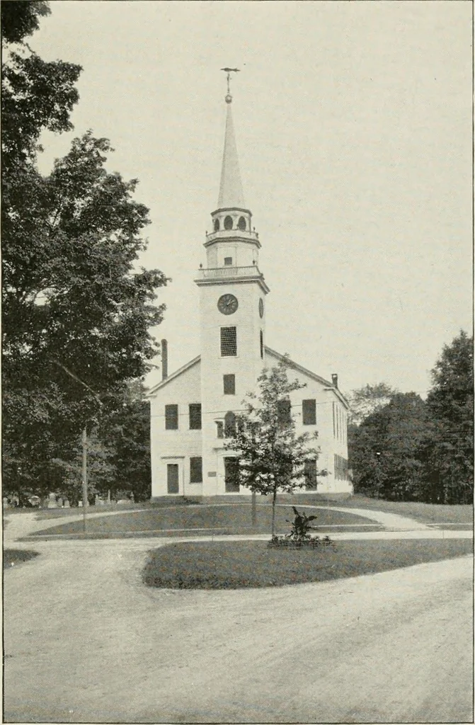 An illustration from Some old time meeting houses of the Connecticut Valley, 1911, leaf 182