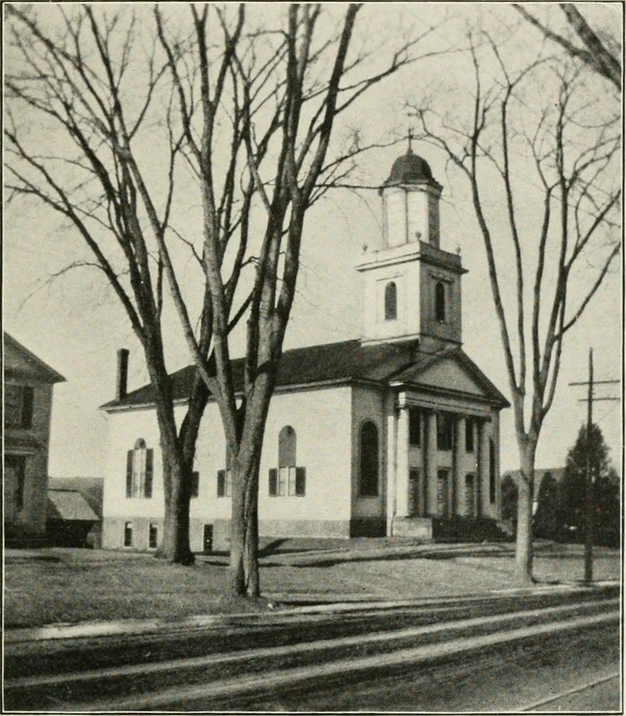 An illustration from Some old time meeting houses of the Connecticut Valley, 1911, leaf 200