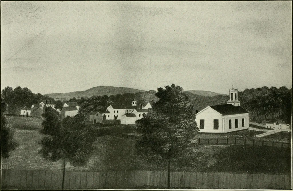 An illustration from Some old time meeting houses of the Connecticut Valley, 1911, leaf 201