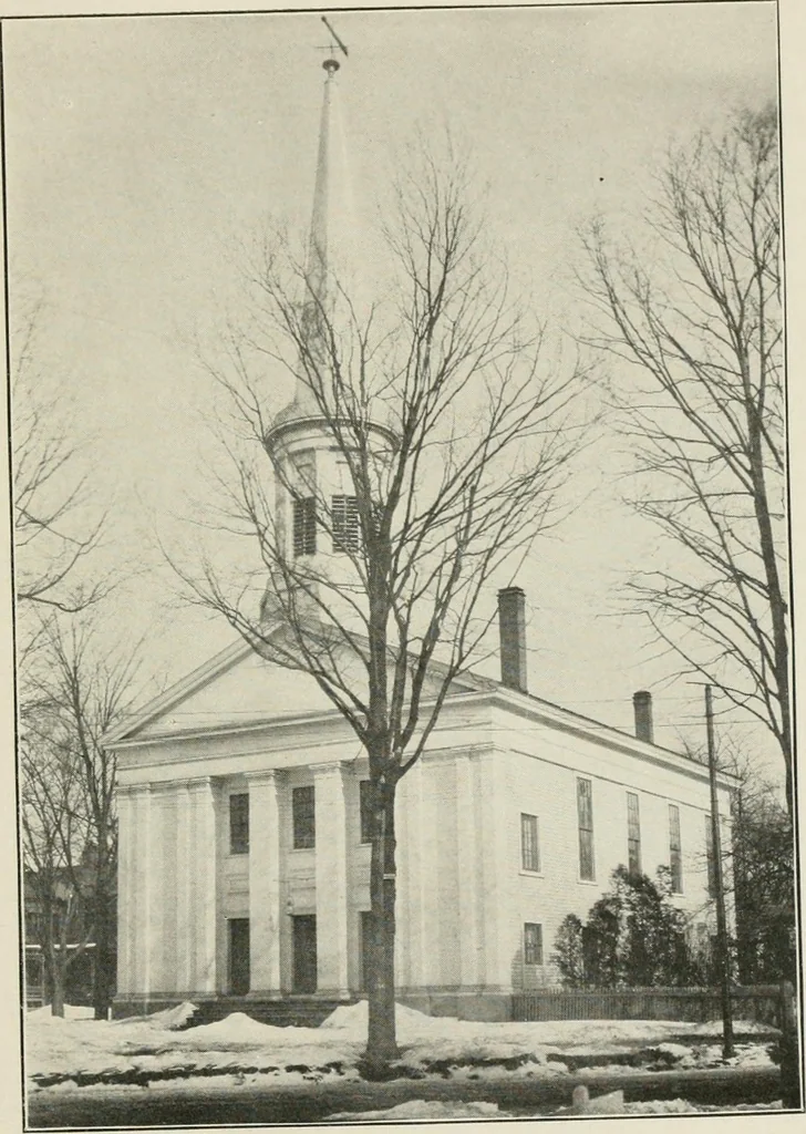 An illustration from Some old time meeting houses of the Connecticut Valley, 1911, leaf 208