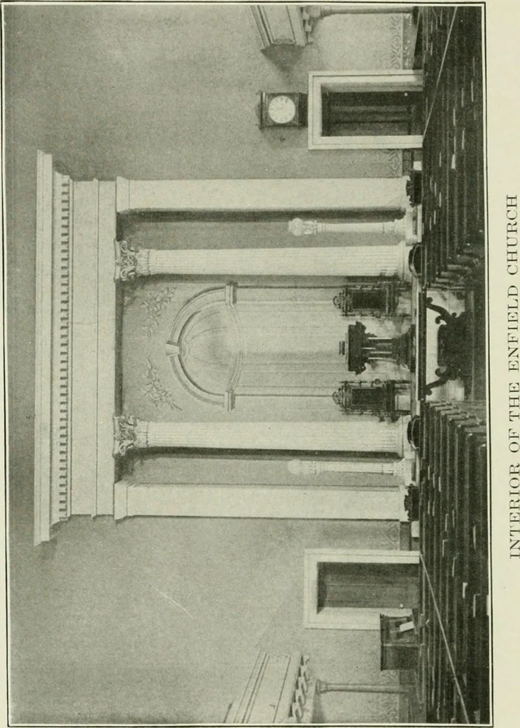 An illustration from Some old time meeting houses of the Connecticut Valley, 1911, leaf 227