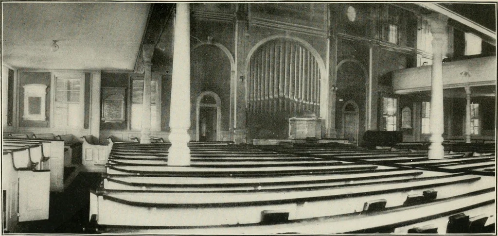 An illustration from Some old time meeting houses of the Connecticut Valley, 1911, leaf 244