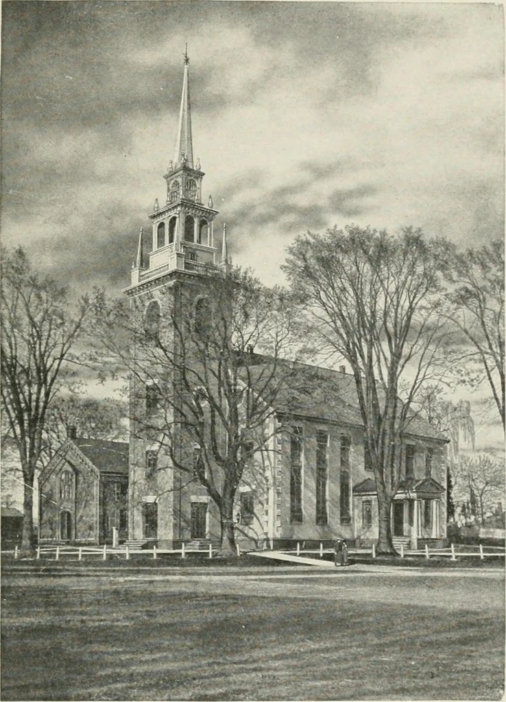 An illustration from Some old time meeting houses of the Connecticut Valley, 1911, leaf 248