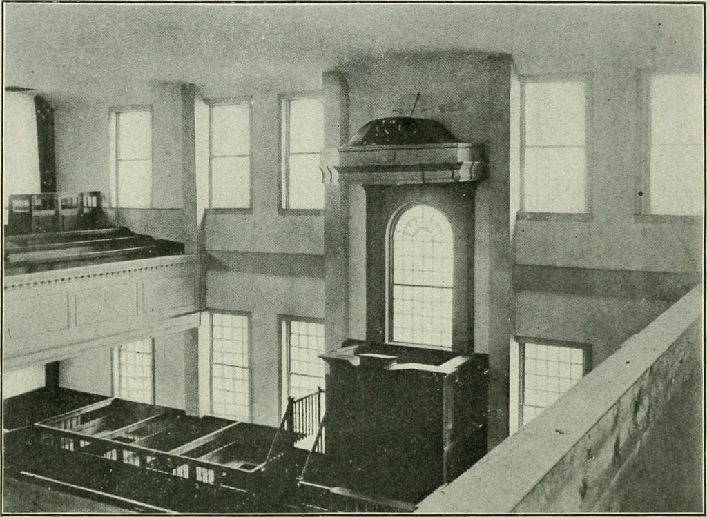 An illustration from Some old time meeting houses of the Connecticut Valley, 1911, leaf 261