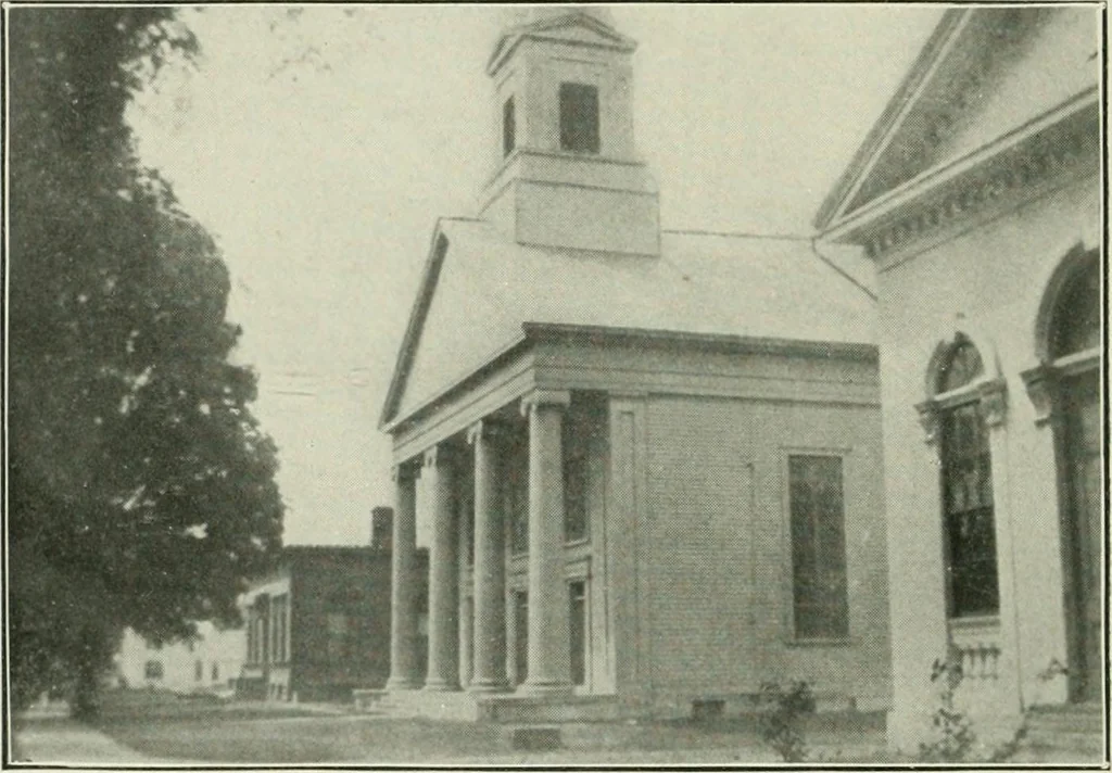 An illustration from Some old time meeting houses of the Connecticut Valley, 1911, leaf 31