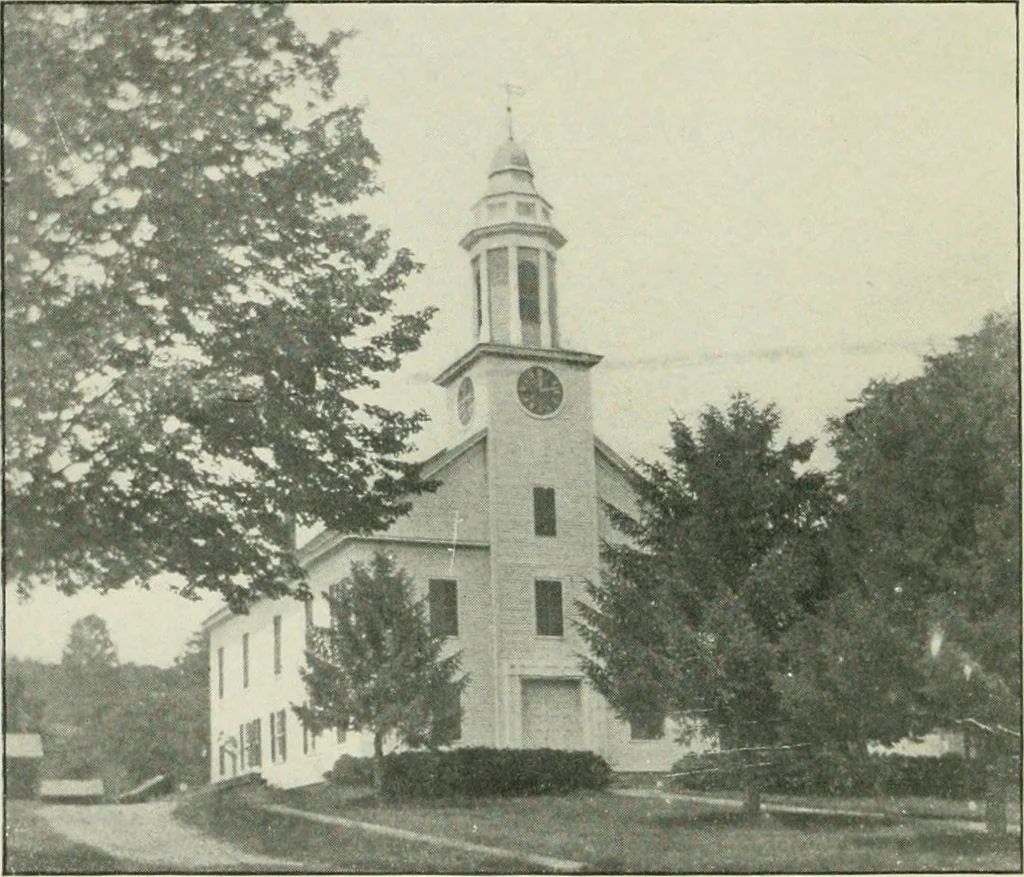An illustration from Some old time meeting houses of the Connecticut Valley, 1911, leaf 41