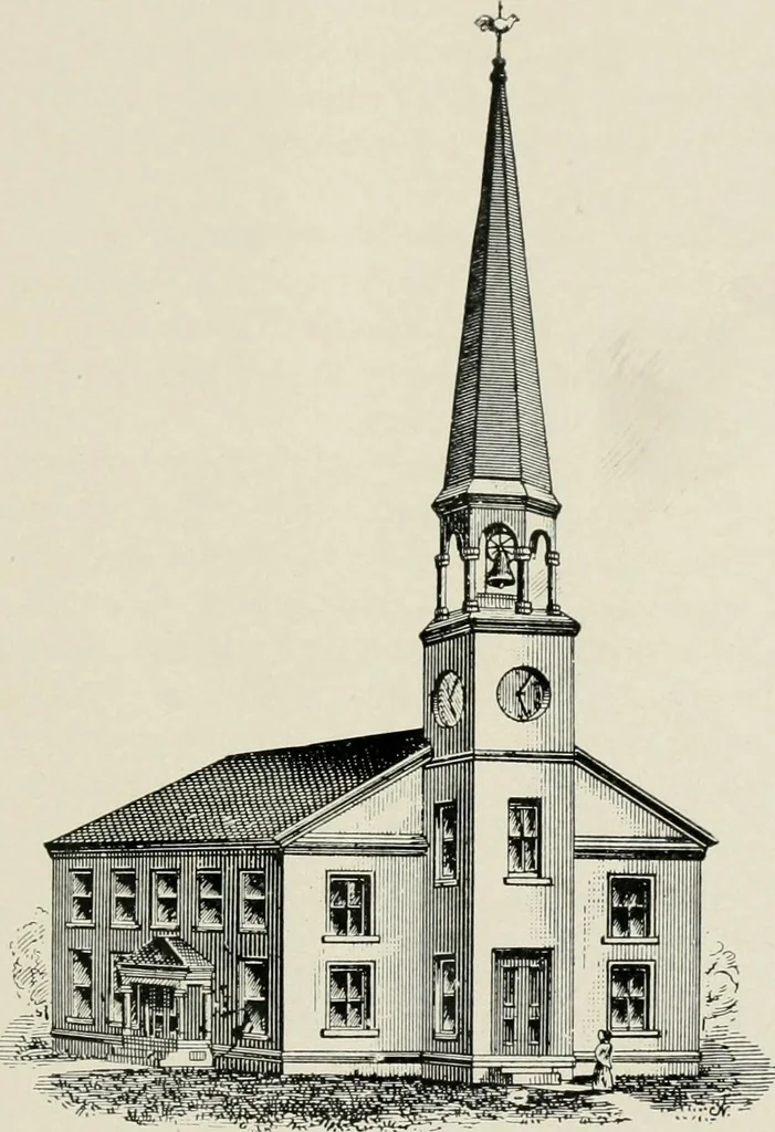 An illustration from Some old time meeting houses of the Connecticut Valley, 1911, leaf 50