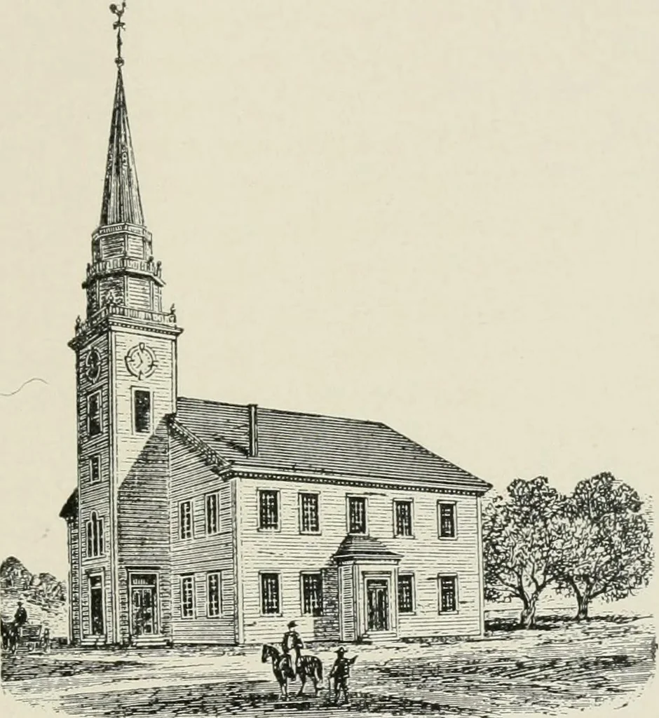 An illustration from Some old time meeting houses of the Connecticut Valley, 1911, leaf 80