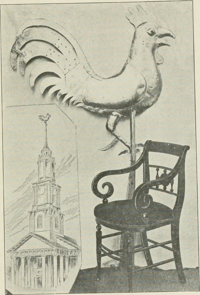 An illustration from Some old time meeting houses of the Connecticut Valley, 1911, leaf 84