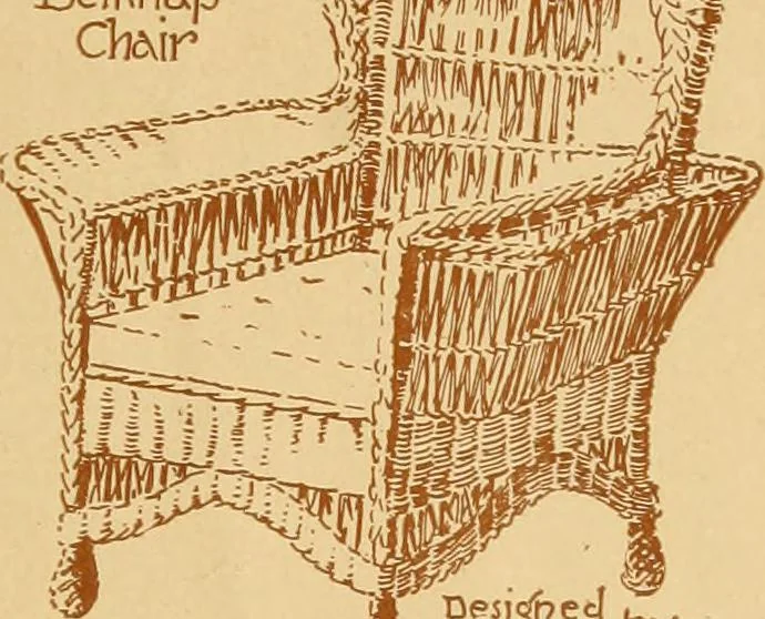 An illustration from Some pictures of quaint things which are sold at the sign of the "Popular Shop" : and a few words about making the house beautiful with homely material., 1898, leaf 14