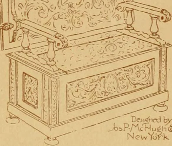 An illustration from Some pictures of quaint things which are sold at the sign of the "Popular Shop" : and a few words about making the house beautiful with homely material., 1898, leaf 19