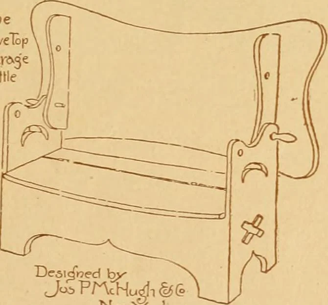 An illustration from Some pictures of quaint things which are sold at the sign of the "Popular Shop" : and a few words about making the house beautiful with homely material., 1898, leaf 20