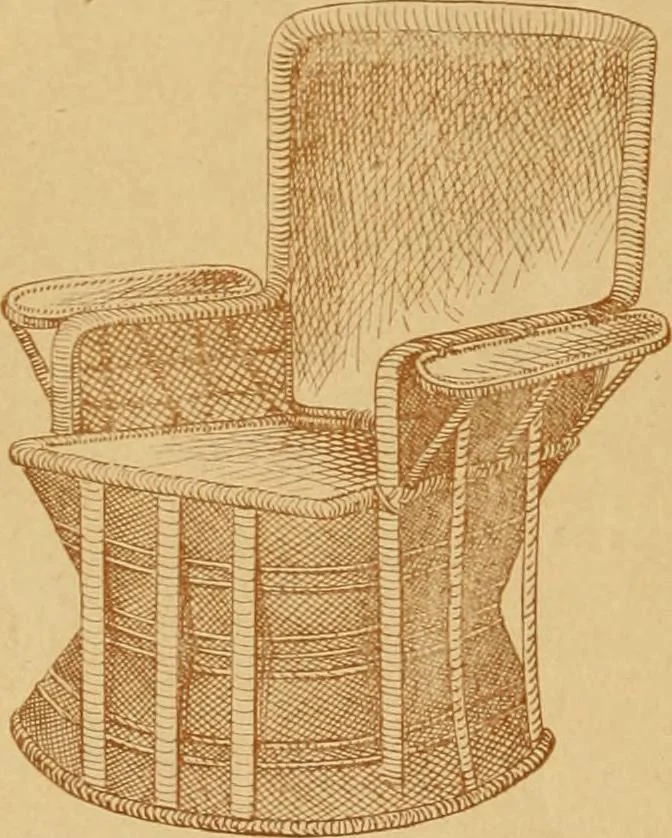 An illustration from Some pictures of quaint things which are sold at the sign of the "Popular Shop" : and a few words about making the house beautiful with homely material., 1898, leaf 21