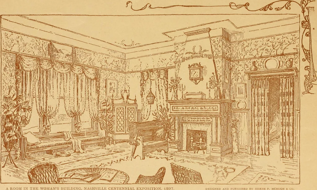 An illustration from Some pictures of quaint things which are sold at the sign of the "Popular Shop" : and a few words about making the house beautiful with homely material., 1898, leaf 24