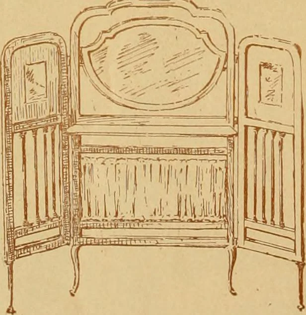 An illustration from Some pictures of quaint things which are sold at the sign of the "Popular Shop" : and a few words about making the house beautiful with homely material., 1898, leaf 25
