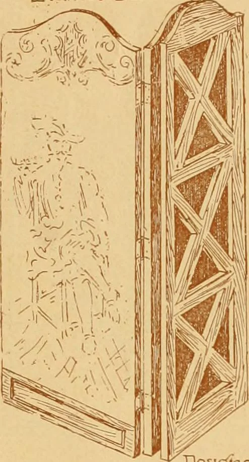 An illustration from Some pictures of quaint things which are sold at the sign of the "Popular Shop" : and a few words about making the house beautiful with homely material., 1898, leaf 26