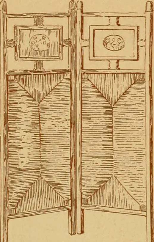 An illustration from Some pictures of quaint things which are sold at the sign of the "Popular Shop" : and a few words about making the house beautiful with homely material., 1898, leaf 27