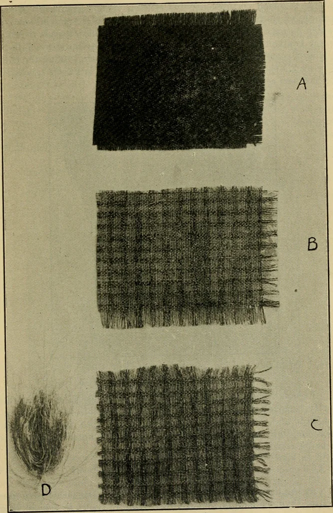 An illustration from Some points in choosing textiles, 1917, leaf 10