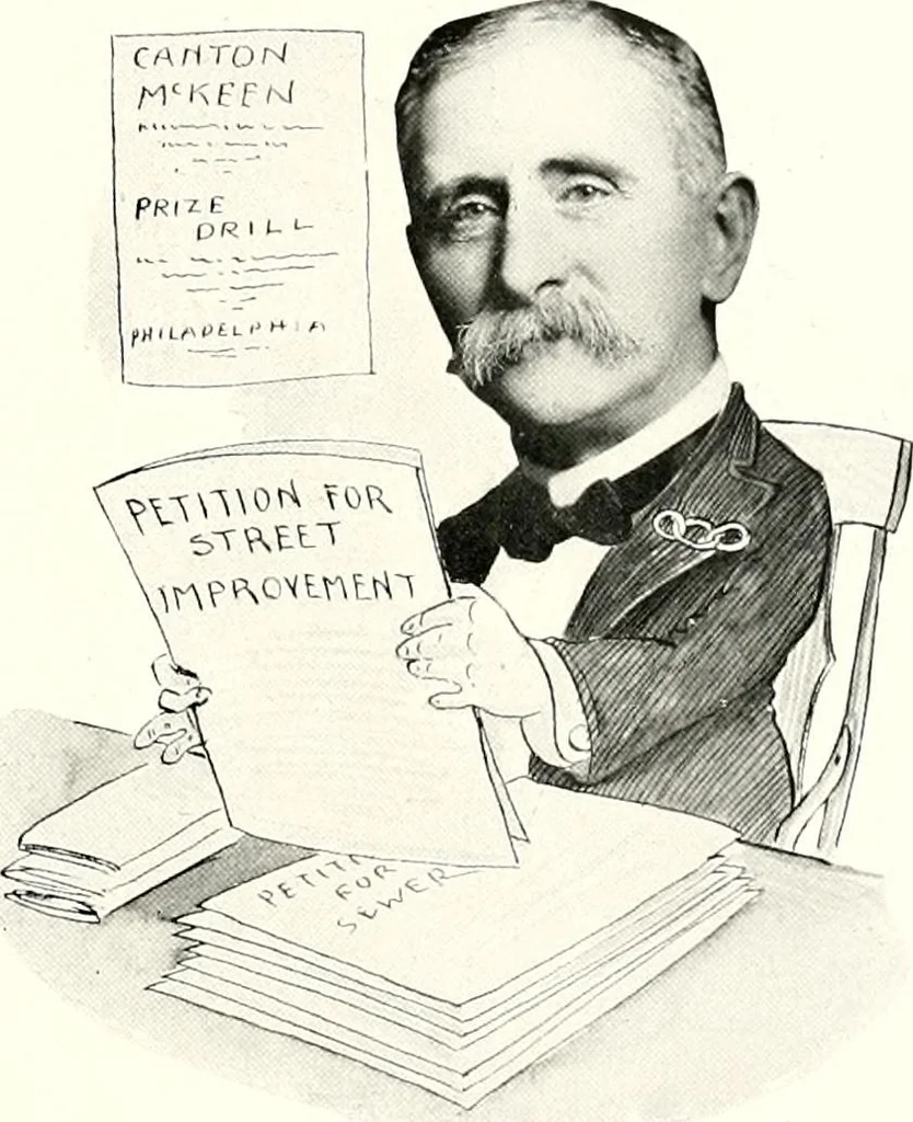 An illustration from Some Terre Haute phizes, 1905, leaf 202