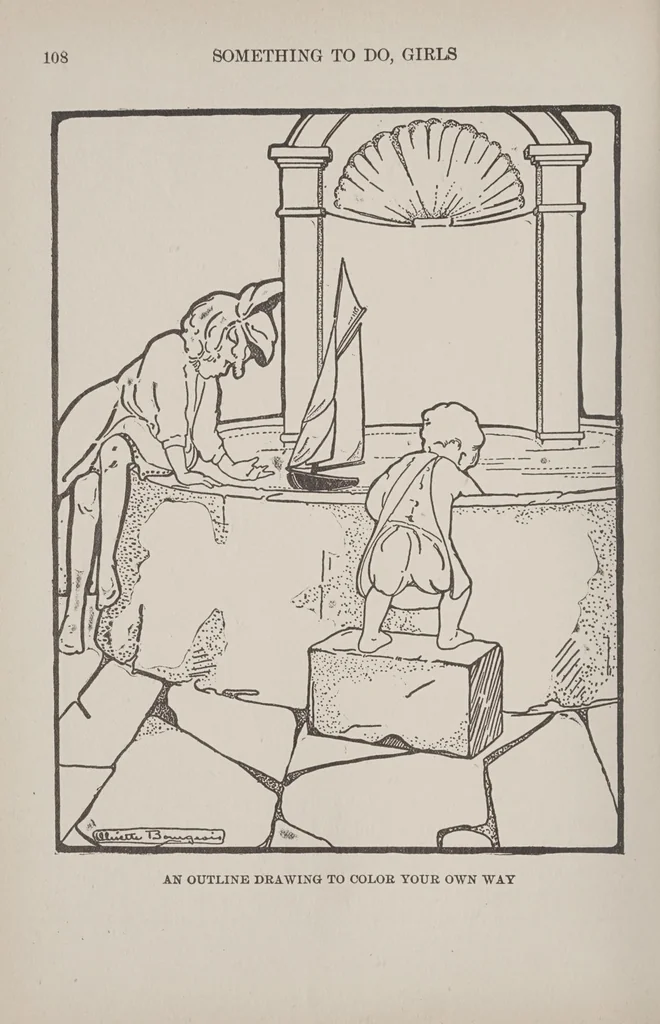 An illustration from Something to do, -girls! A book for every girl, 1916, leaf 112