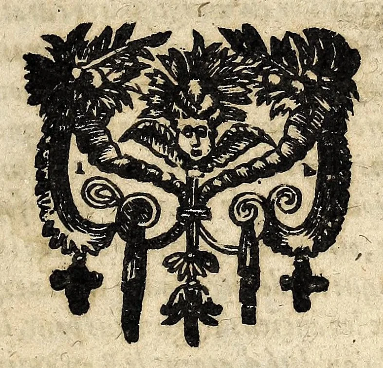 An illustration from Sommaire des edicts et ordonnances royaux concernans la Cour des monnoyes, & officiers particuliers d'icelles: ensemble les changeurs, orféures, ioiailliers, affineurs, tireurs, batteurs d'or & d'argent, & autres respondans & iusticiables de ladite cour ..., 1632, leaf 9
