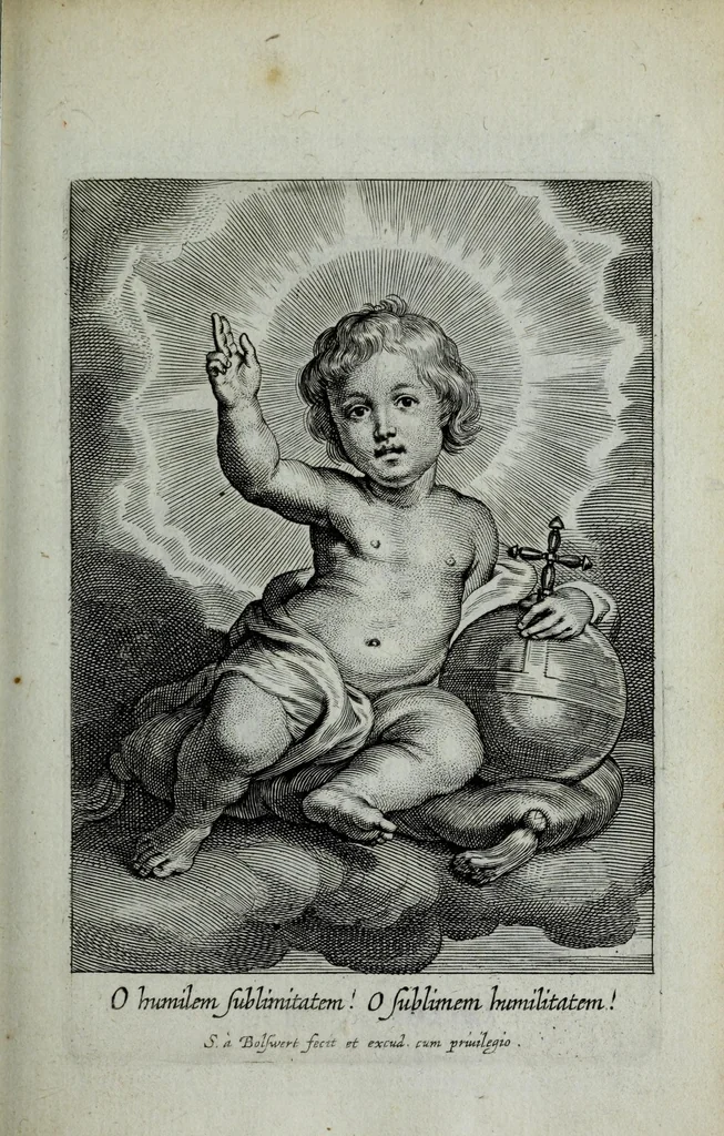 An illustration from Sommaire des principaux fondateurs et reformateurs des ordres religieux : auec leurs pourtraicts, ensemble leurs institution et confirmation, le tout dispose selon l'ordre des tempts, 1635, leaf 117