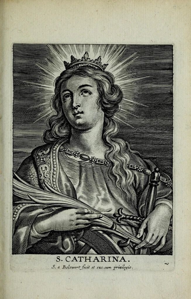 An illustration from Sommaire des principaux fondateurs et reformateurs des ordres religieux : auec leurs pourtraicts, ensemble leurs institution et confirmation, le tout dispose selon l'ordre des tempts, 1635, leaf 175