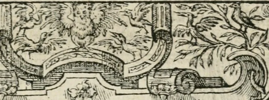 An illustration from Sommare beschrijuinghe vãde triumphelijcke incomst vanden doorluchtighen ende hooghgheboren aerts-hertoge Matthias : binnen die princelijcke stadt van Brussele : in t'iaer ons Heeren M.D.LXXVIII. den xviij dach Januarij : midtsgaders die tanneelen, poincten, figuren ende spectaculen, die inde voorseyde incompste (ter eeren van sijne doorluchticheyt) zijn verthoont ghevveest, met meer ander saken, die doen ter tijt gheschiet zijn, 1579, leaf 38