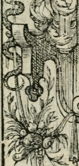 An illustration from Sommare beschrijuinghe vãde triumphelijcke incomst vanden doorluchtighen ende hooghgheboren aerts-hertoge Matthias : binnen die princelijcke stadt van Brussele : in t'iaer ons Heeren M.D.LXXVIII. den xviij dach Januarij : midtsgaders die tanneelen, poincten, figuren ende spectaculen, die inde voorseyde incompste (ter eeren van sijne doorluchticheyt) zijn verthoont ghevveest, met meer ander saken, die doen ter tijt gheschiet zijn, 1579, leaf 38