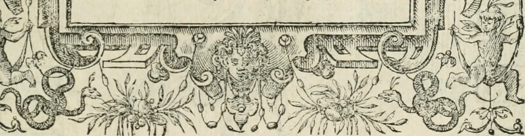 An illustration from Sommare beschrijuinghe vãde triumphelijcke incomst vanden doorluchtighen ende hooghgheboren aerts-hertoge Matthias : binnen die princelijcke stadt van Brussele : in t'iaer ons Heeren M.D.LXXVIII. den xviij dach Januarij : midtsgaders die tanneelen, poincten, figuren ende spectaculen, die inde voorseyde incompste (ter eeren van sijne doorluchticheyt) zijn verthoont ghevveest, met meer ander saken, die doen ter tijt gheschiet zijn, 1579, leaf 46