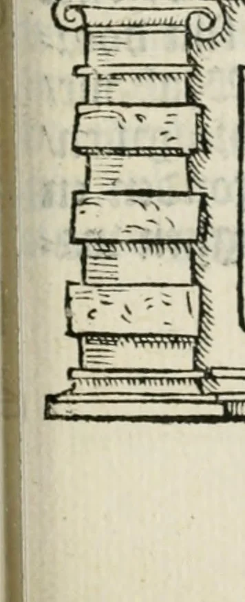 An illustration from Sommare beschrijuinghe vãde triumphelijcke incomst vanden doorluchtighen ende hooghgheboren aerts-hertoge Matthias : binnen die princelijcke stadt van Brussele : in t'iaer ons Heeren M.D.LXXVIII. den xviij dach Januarij : midtsgaders die tanneelen, poincten, figuren ende spectaculen, die inde voorseyde incompste (ter eeren van sijne doorluchticheyt) zijn verthoont ghevveest, met meer ander saken, die doen ter tijt gheschiet zijn, 1579, leaf 84
