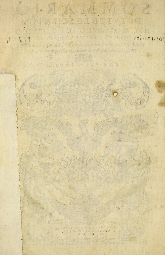 An illustration from Sommario di tutte le scientie, 1556, leaf 8