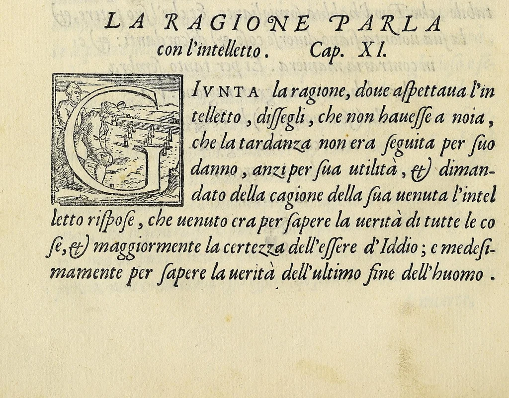 An illustration from Sommario di tutte le scientie, 1556, leaf 80
