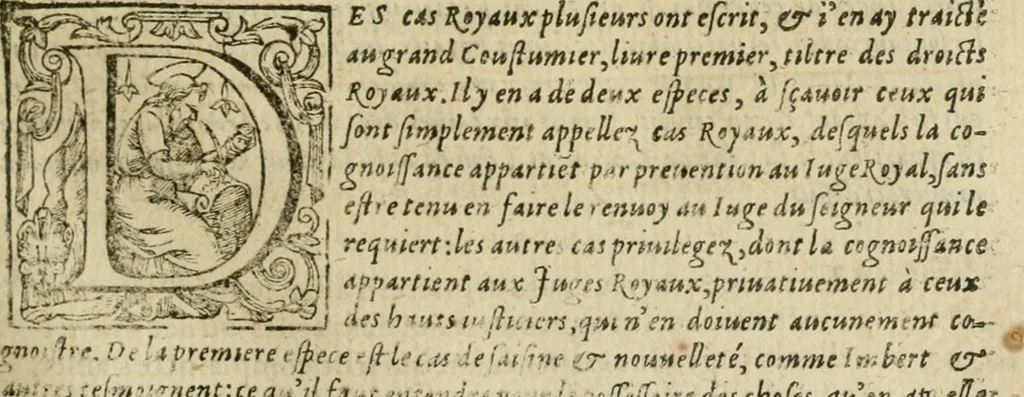 An illustration from Somme rural, ou, Le grand coustumier general de practique civil et canon, 1611, leaf 394
