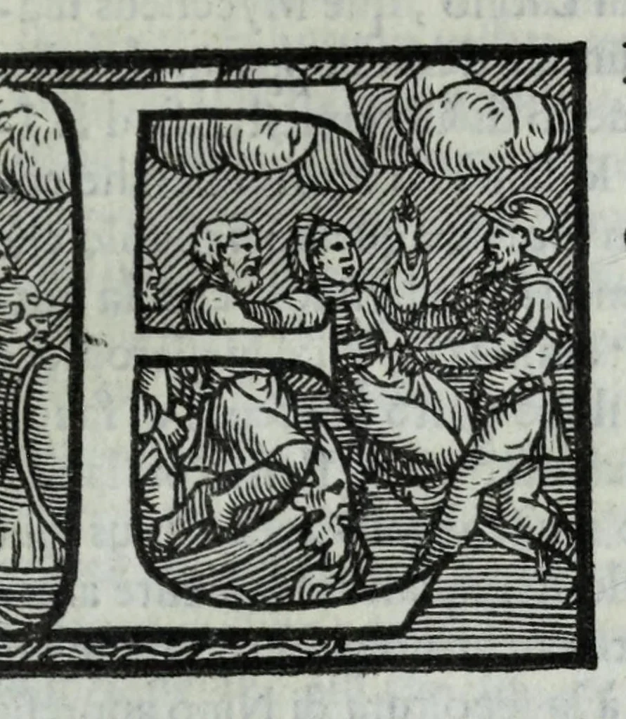 An illustration from Sonetti, canzoni e triomphi, 1549, leaf 427