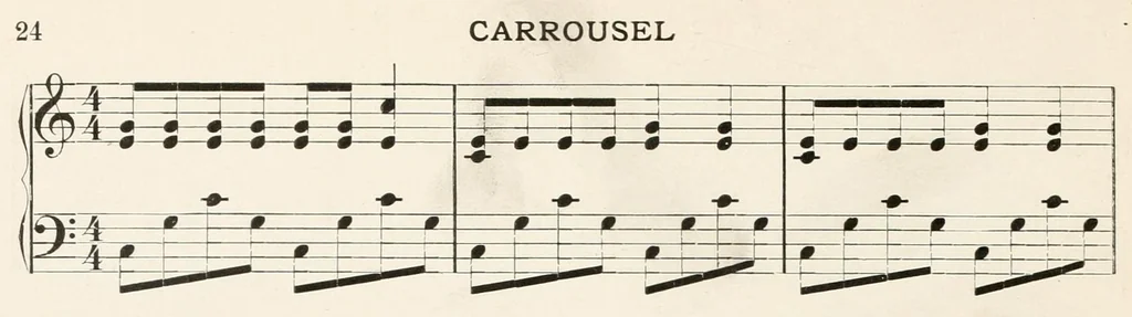 An illustration from The song play book; singing games for children, 1917, leaf 38