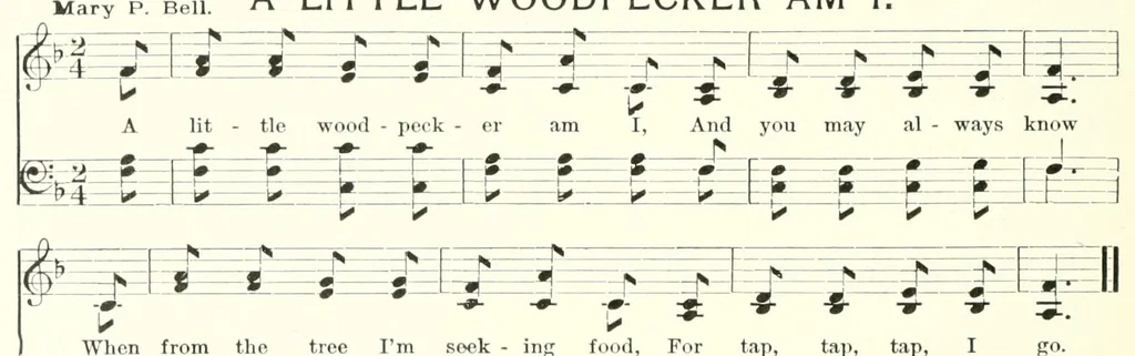 An illustration from Songs and games for little ones, 1911, leaf 108