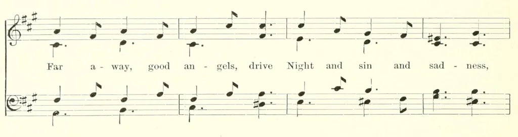 An illustration from Songs and games for little ones, 1911, leaf 24
